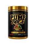 Pump Juice non-stimulant pre-workout supplement by The X Athletics, showing the product bottle with branding and label.