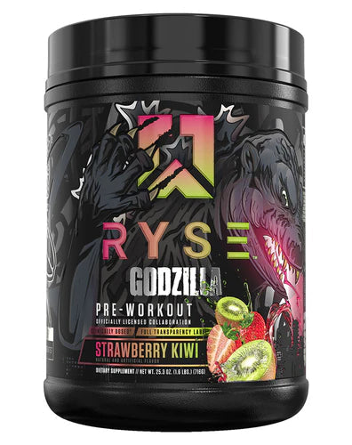 Ryse Godzilla action figure from RYSE UP, detailed monster figure with textured scales and fierce expression.
