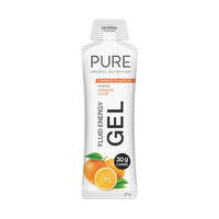 Pure Sports Nutrition Pure Fluid Energy Gel in a small, easy-to-open packet, designed for quick energy during sports activities.