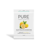Pure Sports Nutrition electrolyte hydration supplement container with vibrant label, designed for sports hydration and endurance.