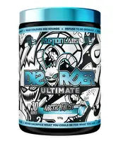Faction Labs Disorder Ultimate supplement bottle with label showing product name and branding, featuring a black and white design.