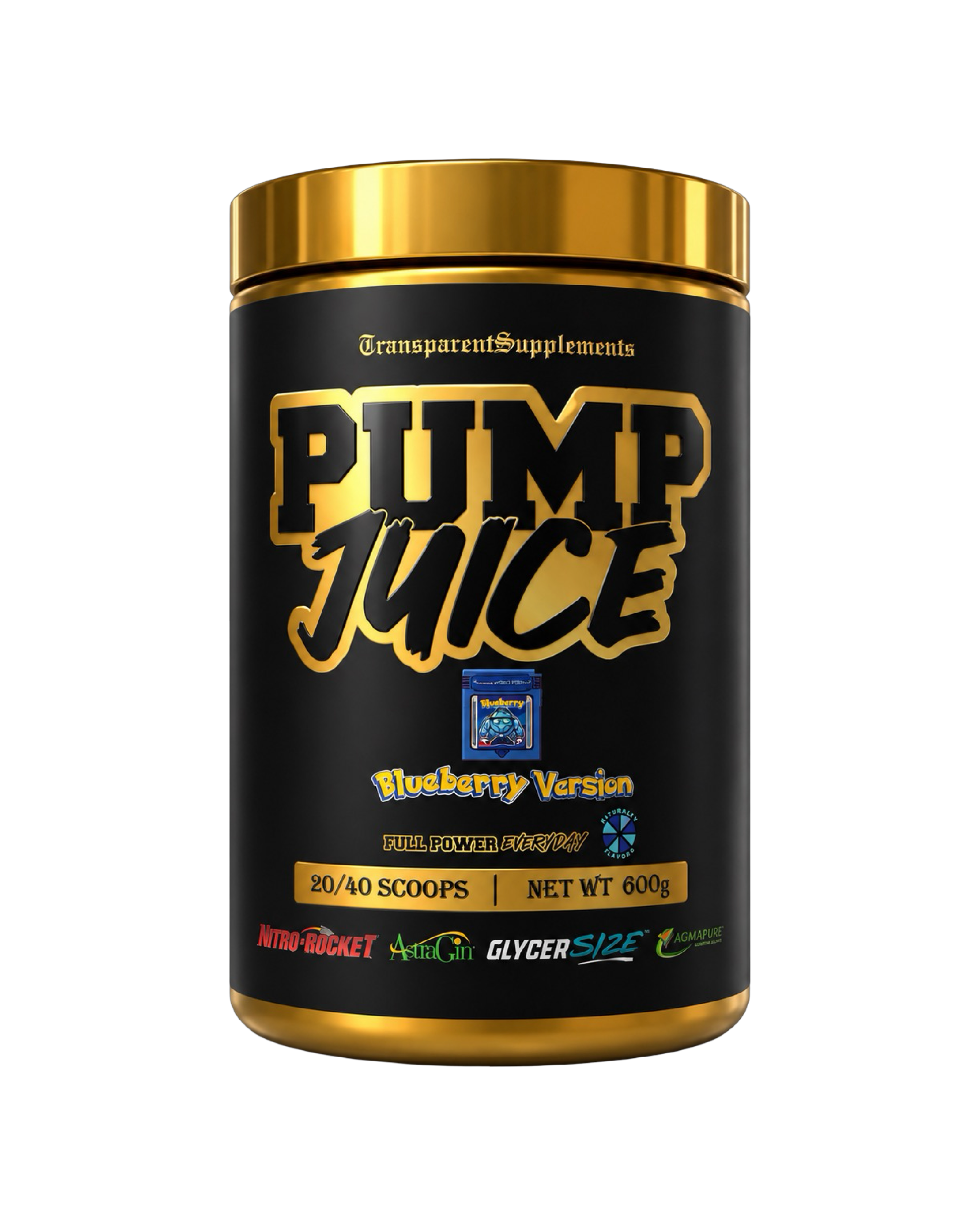 Pump Juice non-stimulant pre-workout supplement by The X Athletics, showing the product bottle with label details.