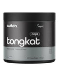 Switch Nutrition Tongkat Ali supplement bottle with label, featuring capsules and branding visible on the product packaging.