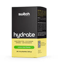 Switch Nutrition Hydrate sachets showing colorful powder packets for hydration and electrolyte replenishment.