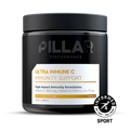 Pillar Performance Ultra Immune C supplement bottle with white label and orange accents, showing the product name and branding.