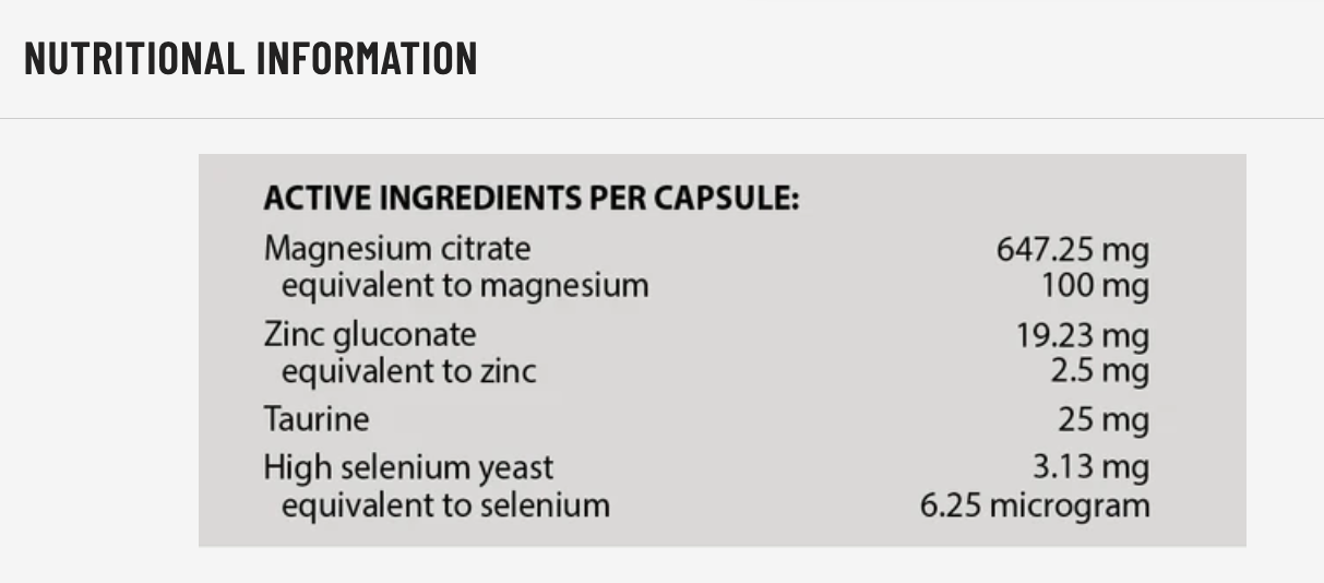 ATP Science ZMAG supplement container with label, featuring black and purple branding and product details on the label.