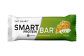 Smart Protein Bar from Smart Diet Solutions with apple pie flavor, showing the bar's texture and apple slices on the packaging.
