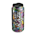 KAMIKAZE Energy drink can in blue raspberry flavor with a vibrant label featuring the KAMIKAZE brand logo and energetic design.