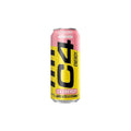 Cellucor C4 Carbonated RTG energy drink in cotton candy flavor, featuring a tall can with vibrant branding and colorful design.