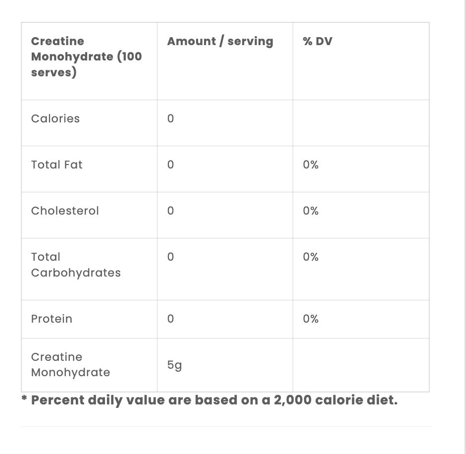 EHP LABS CREA-8 Creatine Monohydrate supplement container with label showing product details and brand logo.