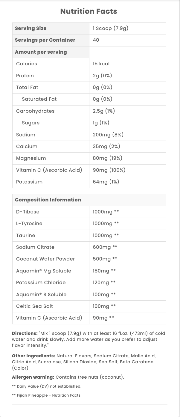 EHP LABS Hydreau electrolyte powder container with label and scoop, designed for hydration and rehydration.