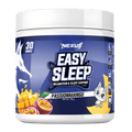 Nexus Sports Nutrition Easy Sleep essentials supplement bottle with white label and blue cap, featuring product branding and design.