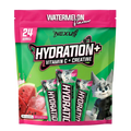 Nexus Nutrition Hydration+ watermelon flavored electrolyte drink in a clear bottle with pink and green labeling.