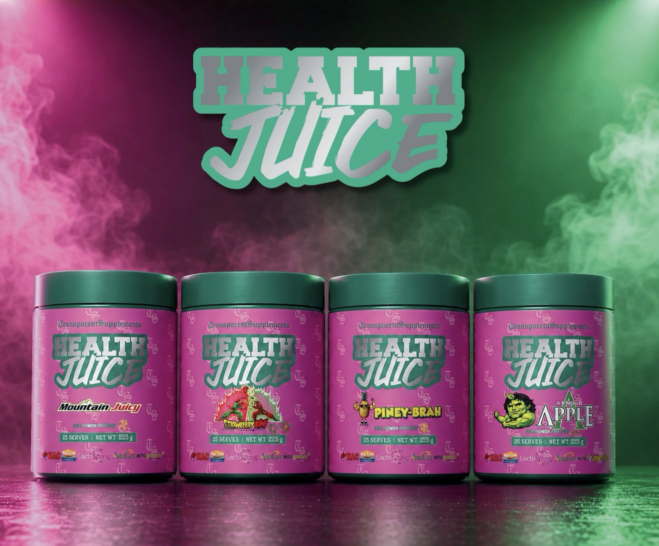 Healthy green juice from The X Athletics Daily Greens collection, showing fresh leafy greens and vibrant ingredients.