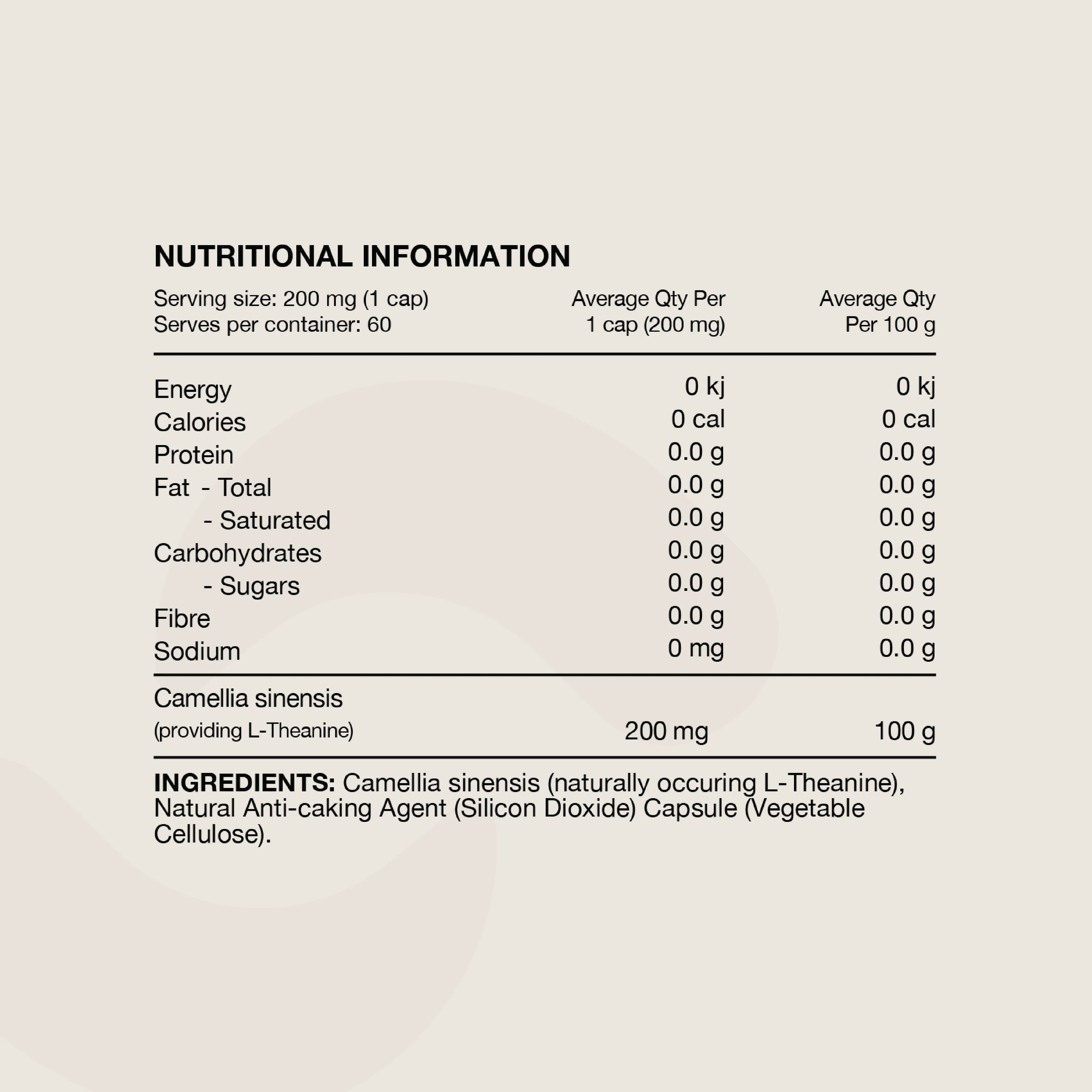 Switch Nutrition L-Theanine supplement bottle with capsules, showcasing the product label and capsules inside.