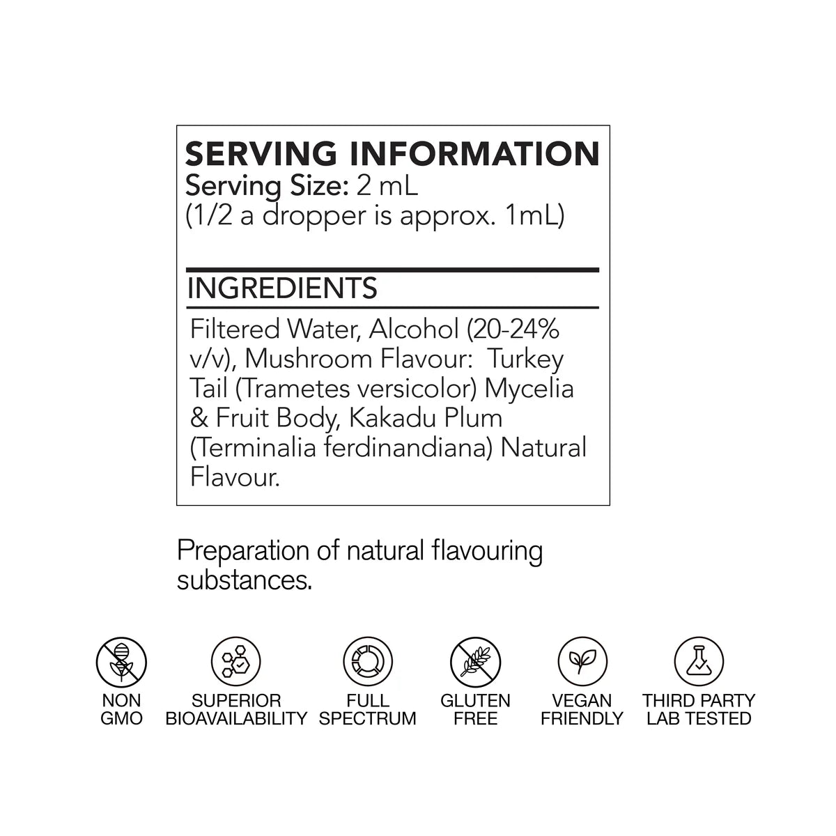 LIFE CYKEL Turkey Tail Double Extract supplement bottle with label showing product details and branding.