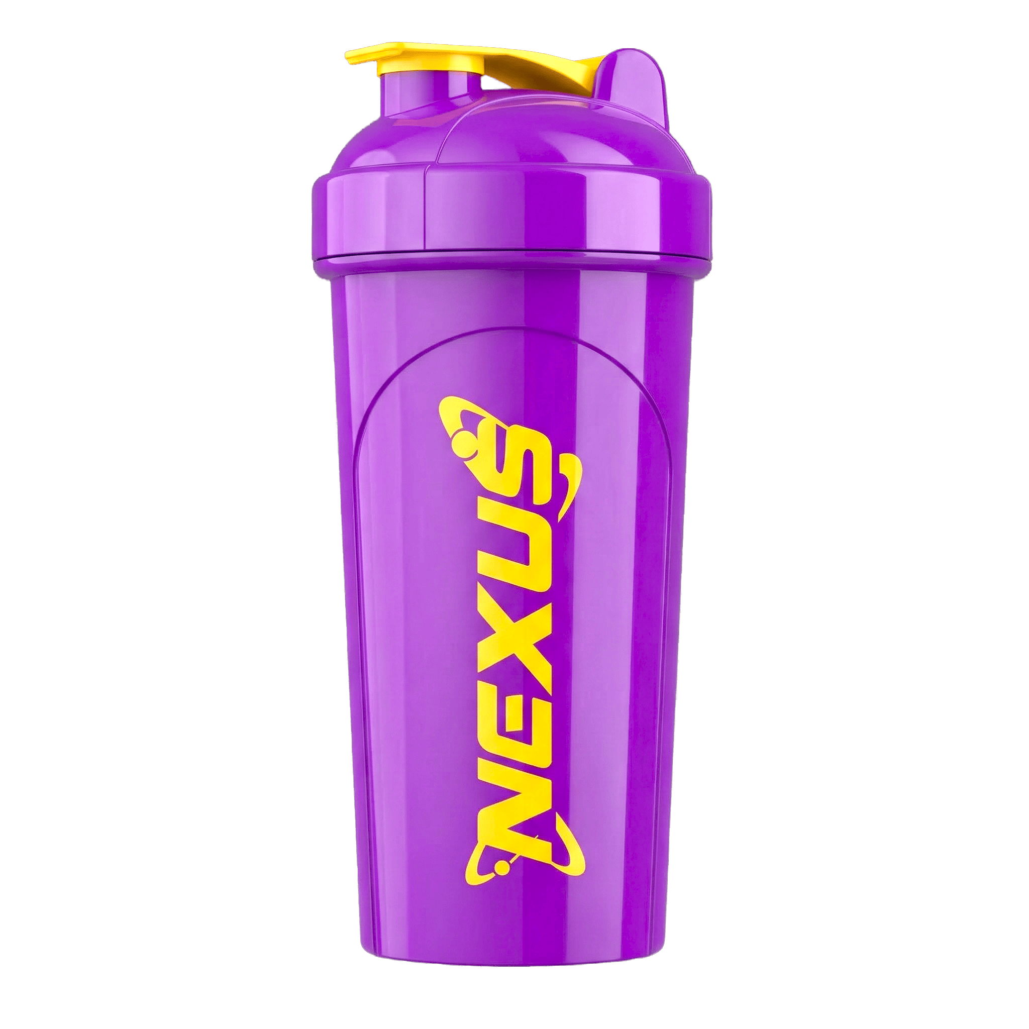 700ml Nexus Nutrition OG Nexus Shaker bottle with Lakers logo, featuring a sleek design and secure lid for mixing supplements.