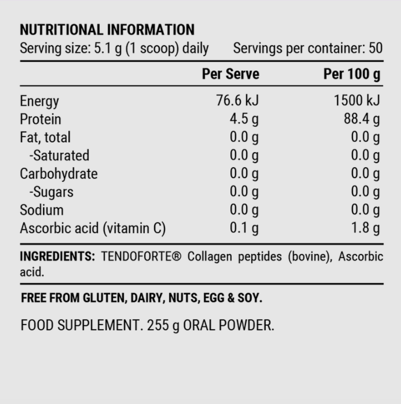Pillar Performance Collagen Repair supplement bottle with label, designed to support tendons and ligaments health.