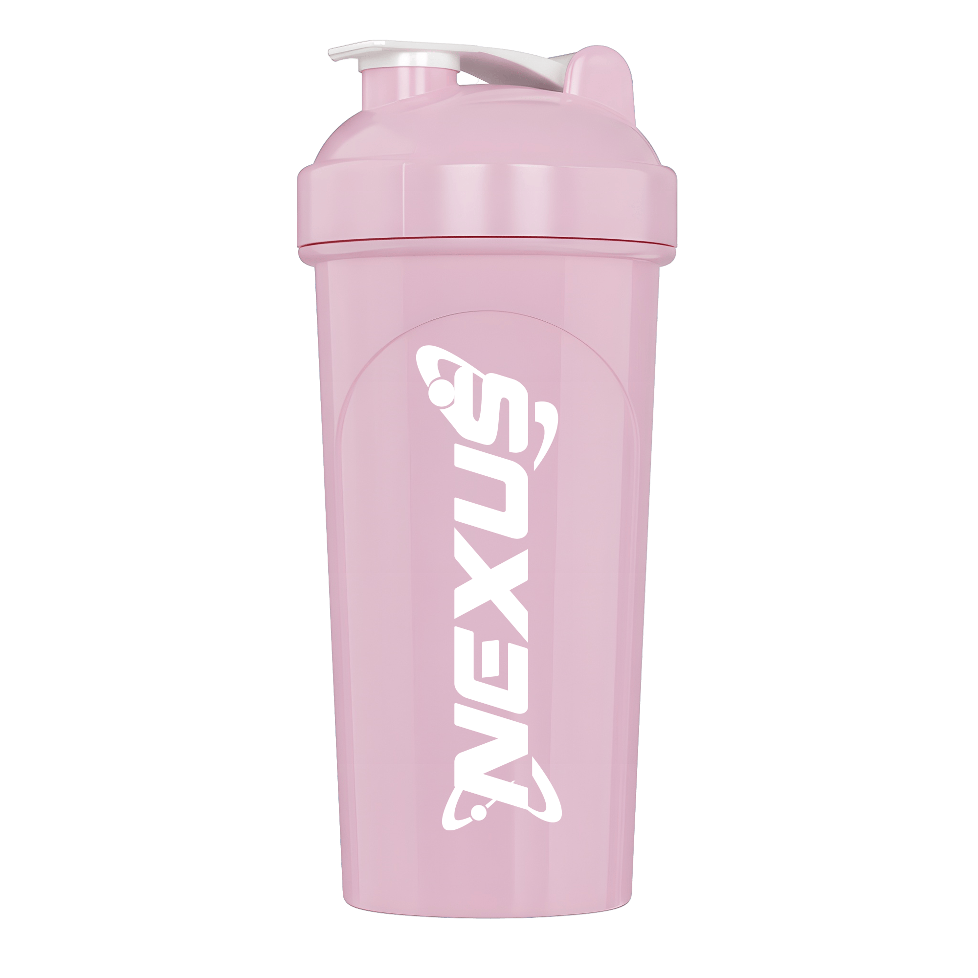 Pink Nexus Nutrition 700ml OG Nexus Shaker bottle with secure lid and measurement markings for smoothies and protein shakes.