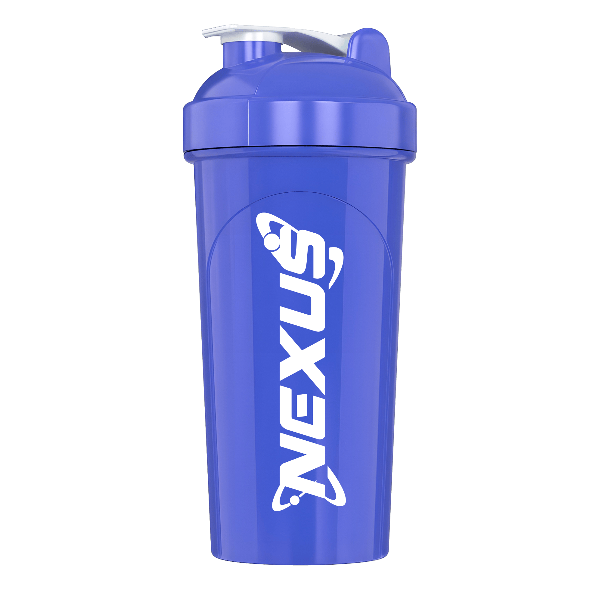 Purple 700ml Nexus Nutrition OG Nexus shaker bottle with a secure lid and ergonomic design for mixing supplements.