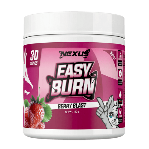Nexus Nutrition EasyBurn NEXUS SAMe supplement bottle with label showing supplement details and branding.