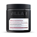 Pillar Performance Triple Magnesium Powder in a sleek container, showing the label and product packaging.