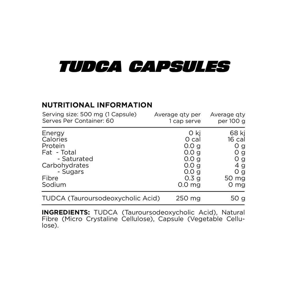 ZOMBIE LABS TUDCA supplement bottle with label showing product details and branding, placed on a white background.