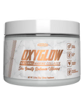EHP LABS OXYGLOW supplement container with label, showing the product packaging and branding for skin and health support.