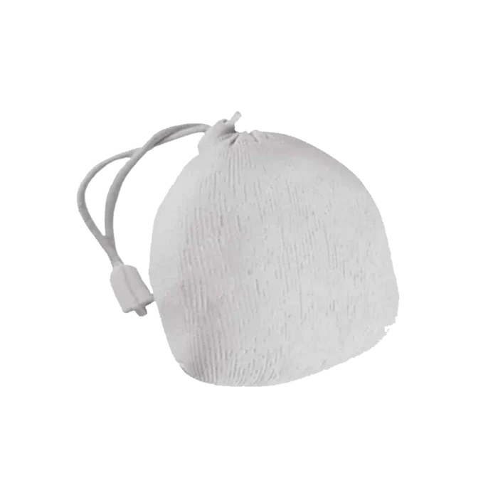 VANTAGE chalk ball in white, 56g, from VANTAGE STRENGTH, shown in the image with a compact chalk ball for climbing or gym use.
