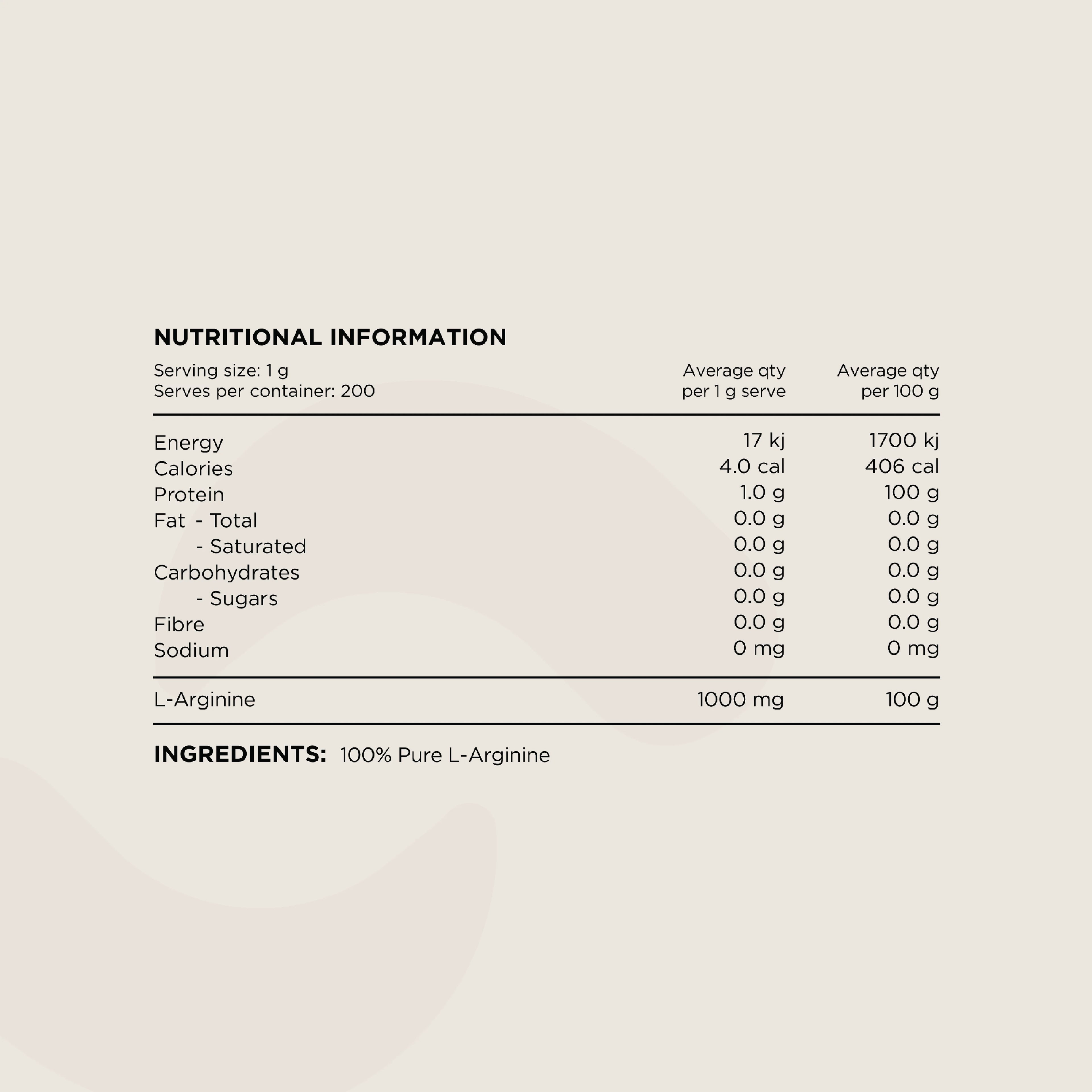 Switch Nutrition Arginine supplement bottle with label, showing the product's packaging and branding.