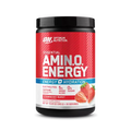 Optimum Nutrition Amin.O. Energy + Electrolytes supplement container with label showing product details and vibrant design.