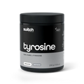 Switch Nutrition Tyrosine supplement bottle with label featuring blue and white design, showing the product name and branding.