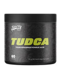 Zombie Labs Tudca supplement bottle with label and cap, showcasing the ZOMBIE LABS branding and product details.