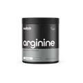 Switch Nutrition Arginine supplement bottle with label, featuring orange and black design, on a white background.