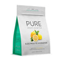 Pure Sports Nutrition electrolyte hydration powder for sports, featuring a colorful container with a scoop of powder inside.