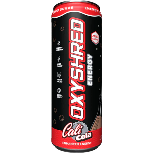 EHP LABS OxyShred Ultra Energy Can with vibrant label design and branding, showcasing a dietary supplement for energy and fat burning.