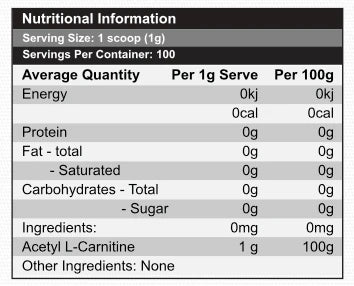 Red Dragon Nutritionals RDN Acetyl L-Carnitine supplement bottle with label, featuring capsules inside.