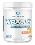 Reset Nutrition Miracle supplement bottle with label, set against a neutral background, showcasing the product branding.