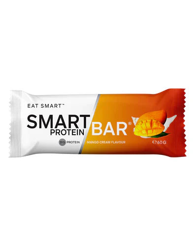 Smart Diet Solutions Mango Cream protein bar with natural mango flavor, showcasing the nutritious snack in its packaging.